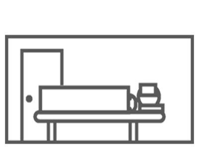 大田区葬儀相談室が運営する池上・厳定院エコーホールの控室と安置スペースの内装