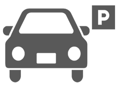 大田区葬儀相談室が嚴定院エコーホール前の駐車場と車一台を示す