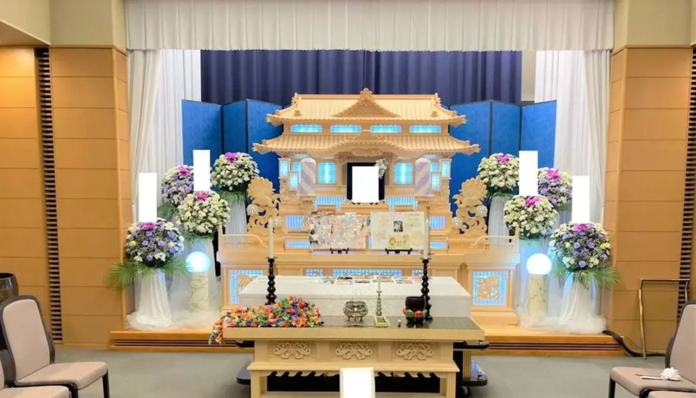 大田区葬儀相談室の２日葬儀の祭壇写真